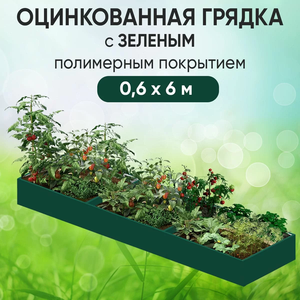 Грядка зеленая (0,6 х 6)