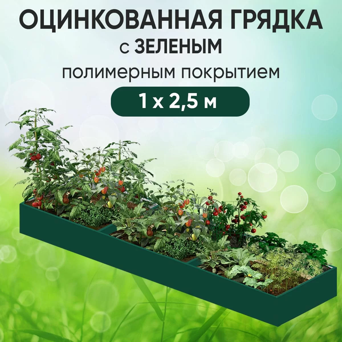 Грядка зеленая (1 х 2,5)